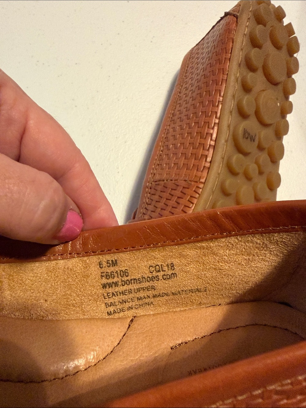 Born Brown Woven Leather Slip-On Loafers - Picture 4 of 4